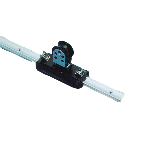 Allpa Aluminum Traveler Rail, L=1500mm, 25x16mm, Cut Out Ø5, Hole Spacing 100mm