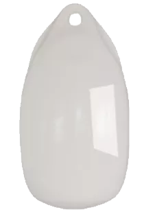 Allpa Fender Drop Model 'Dumpy', Ø180mm, L=360mm, White (Size 2) (Inflatable With Ball Valve)