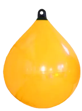Allpa Solid Head Buoy, Ø450, L=620mm, Yellow With Black Head (Size 2)