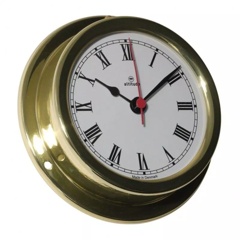 Altitude Quartz Clock Brass Ø127 mm