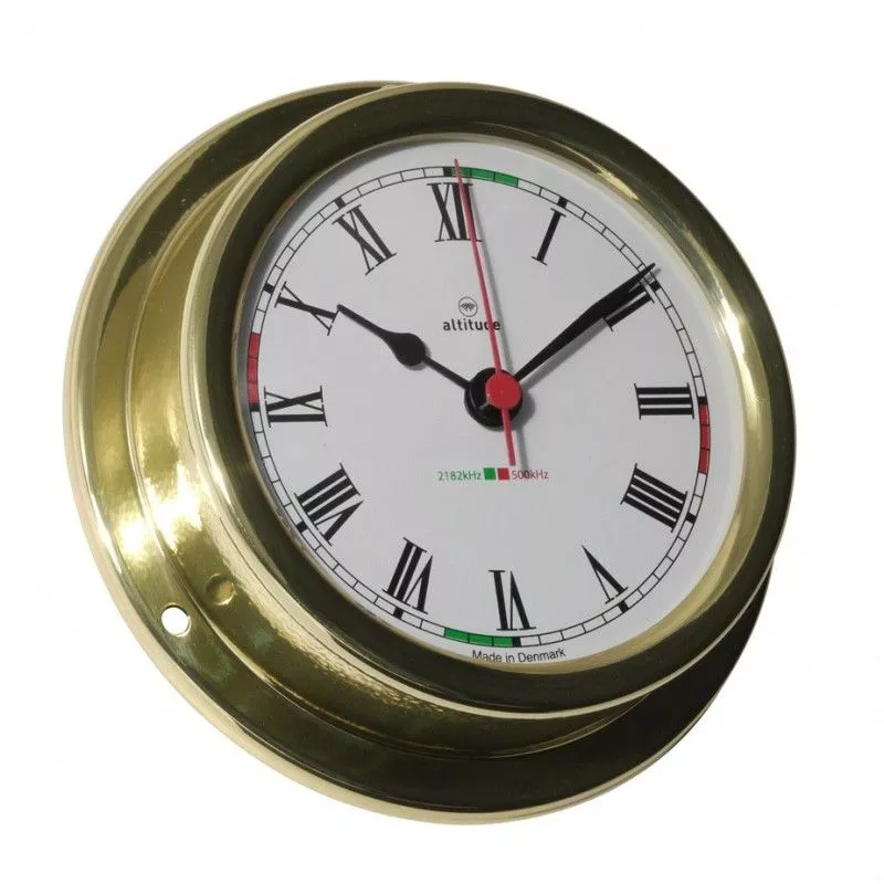 Altitude Quartz Clock Radio Silence Brass Ø127 mm