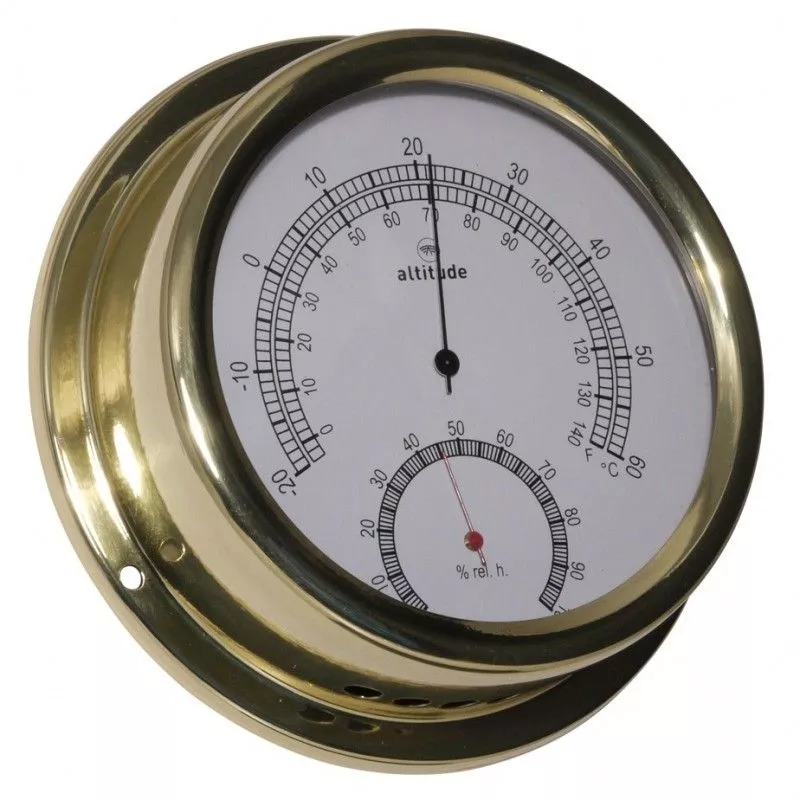 Altitude Thermometer/Hygrometer Brass Ø150 mm