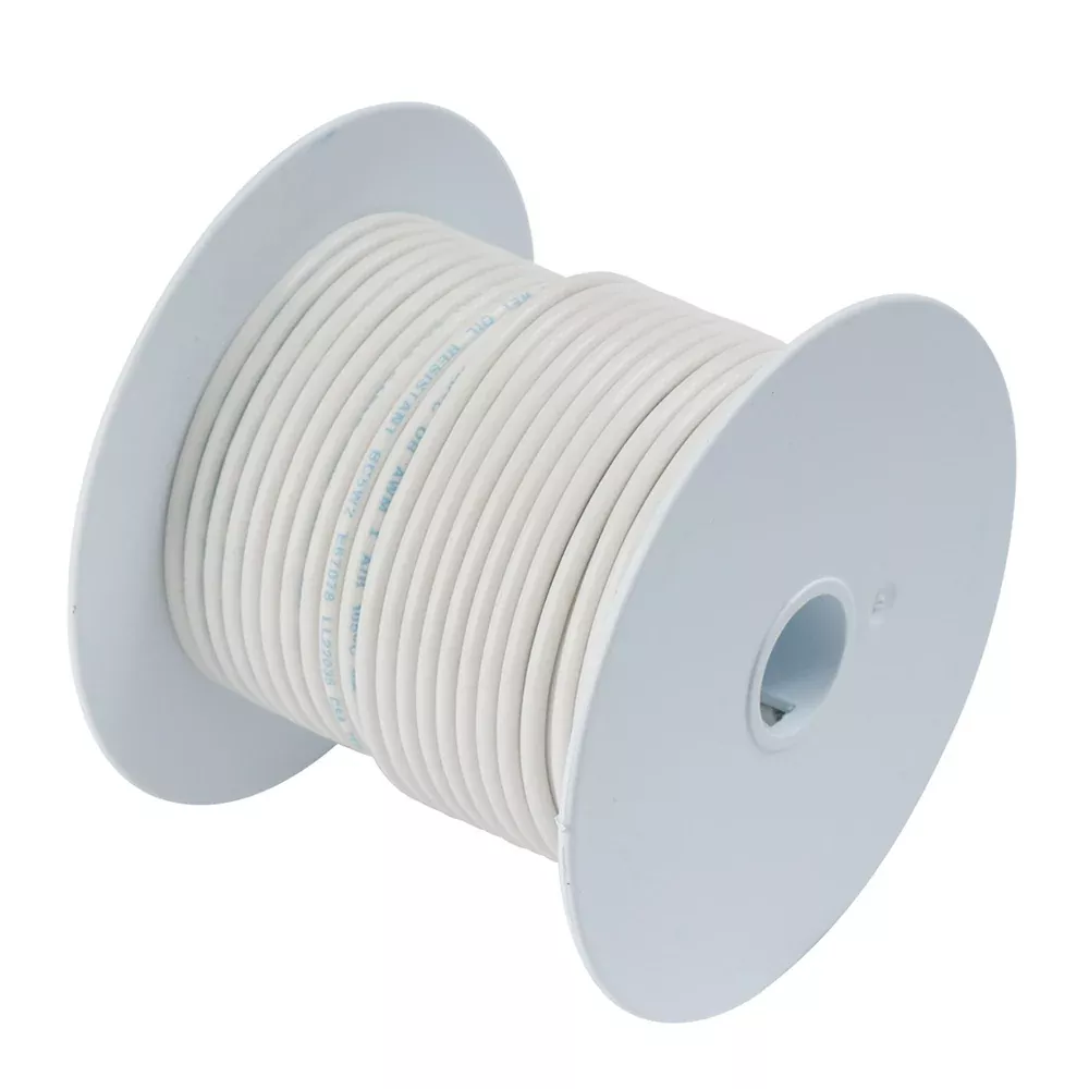 Ancor White 8 AWG Tinned Copper Wire - 50'
