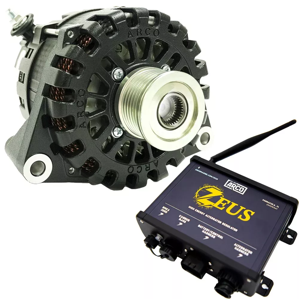 ARCO Zeus 24V 4kW Low Turn On (LTO) N62 Alternator w/Clutch PulleyZeus High-Energy Alternator Regulator [4404-AZ1000]