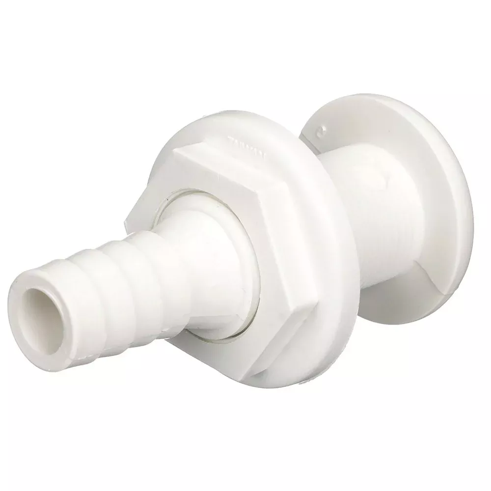 Attwood White Plastic Thru-Hull Fitting - 3/4" Inner Diameter