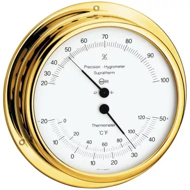 Barigo 930MS Viking 130 - Thermometer Hygrometer Brass