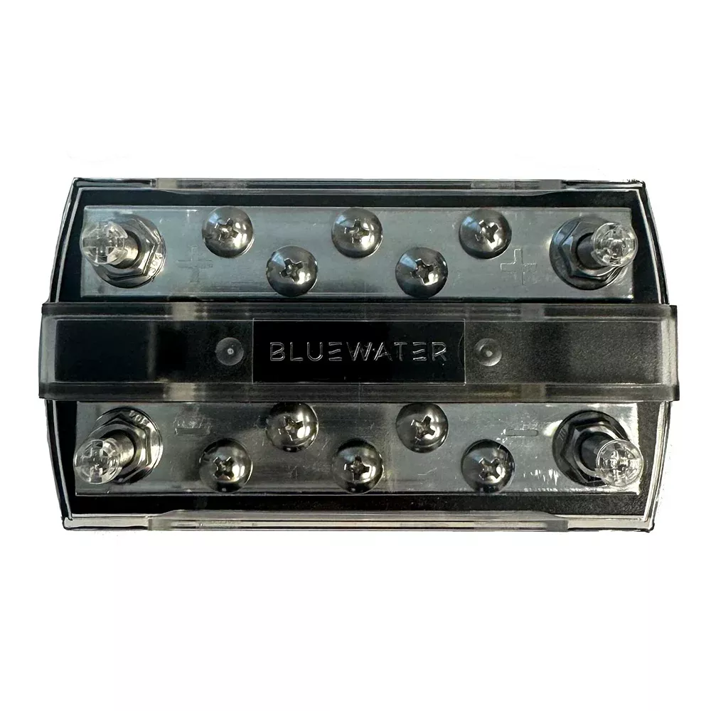 Bluewater 10 Position 150AMP 1/4" Busbar w/Cover