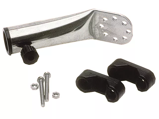 Boat Flag Pole Railing, Stern, Stanchion Mount 45º Ø22 mm Stainless Steel