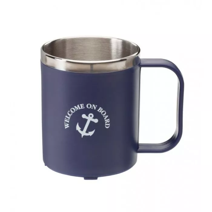 Captain's Collection Welcome On Board Coffee Mug Blue/Stainless Steel 20 cl