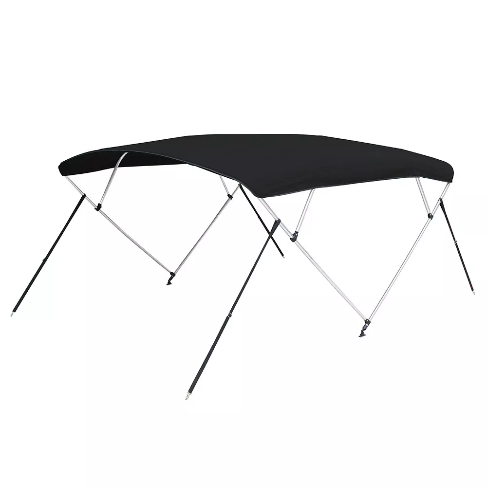 Carver 3 Bow 5481U Bimini Top with Boot - Black Acrylic