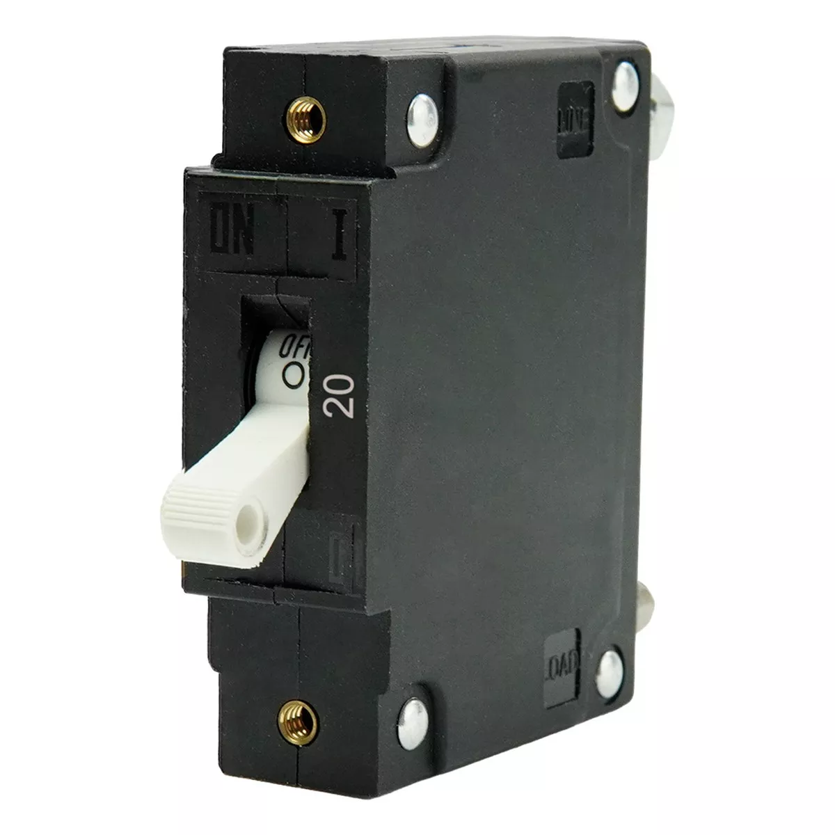 Egis C Series White Toggle Panel Mount Circuit Breaker - Single Pole 20A