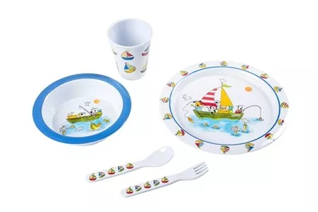 Flamefield Kids Tableware Set – 5 Pieces, Boat Design