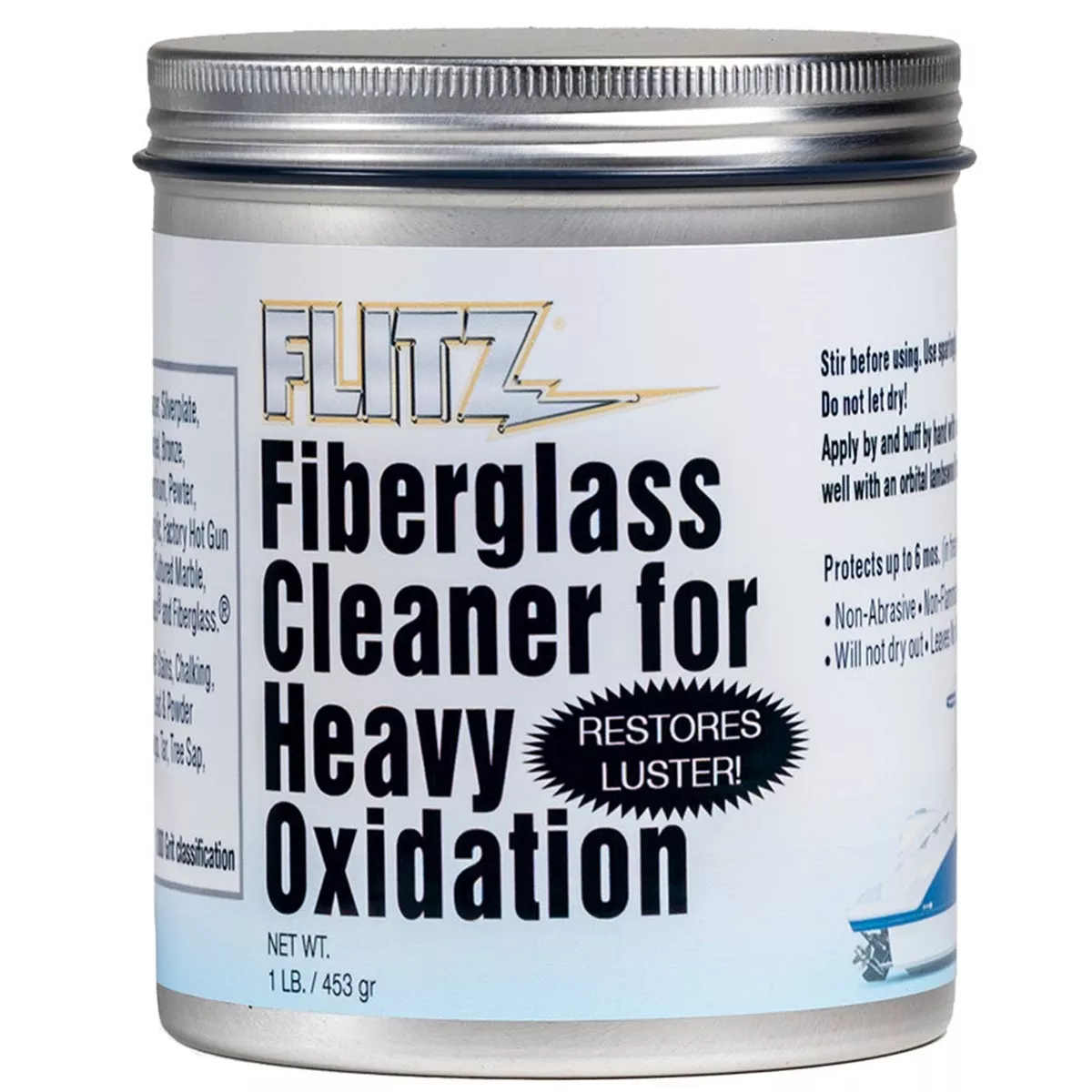 Flitz Fiberglass Cleaner f/Heavy Oxidation - 1lb