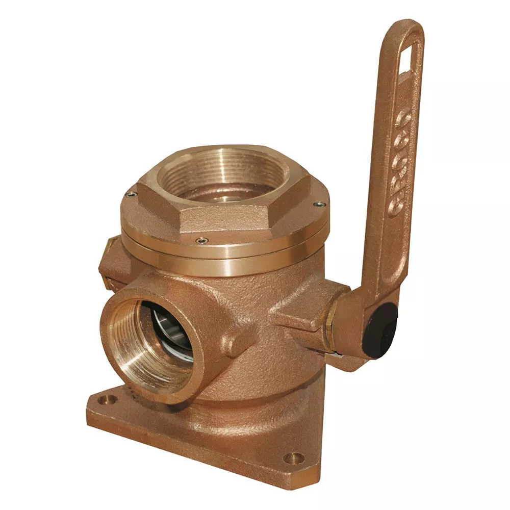 GROCO 1-1/2" Safety Seacock w/1-1/4" Side Port[SBV-1500-P]