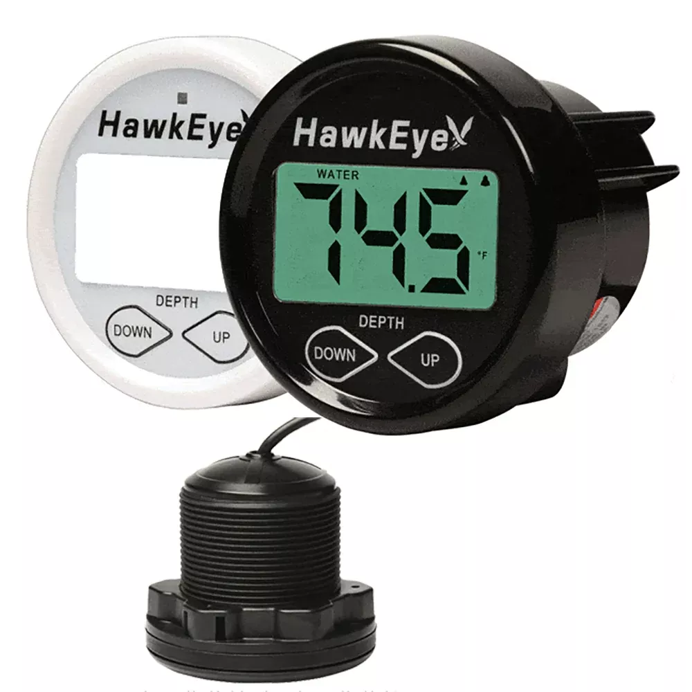 Hawkeye DepthTrax In-Dash Digital DepthTemp Gauge - Thru-Hull
