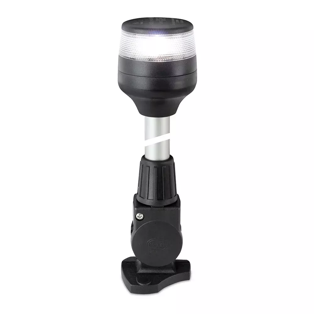 Hella Marine 2nm All Round White Fold Down Pole Navigation Lamp - 8" - Black Base [980960281]
