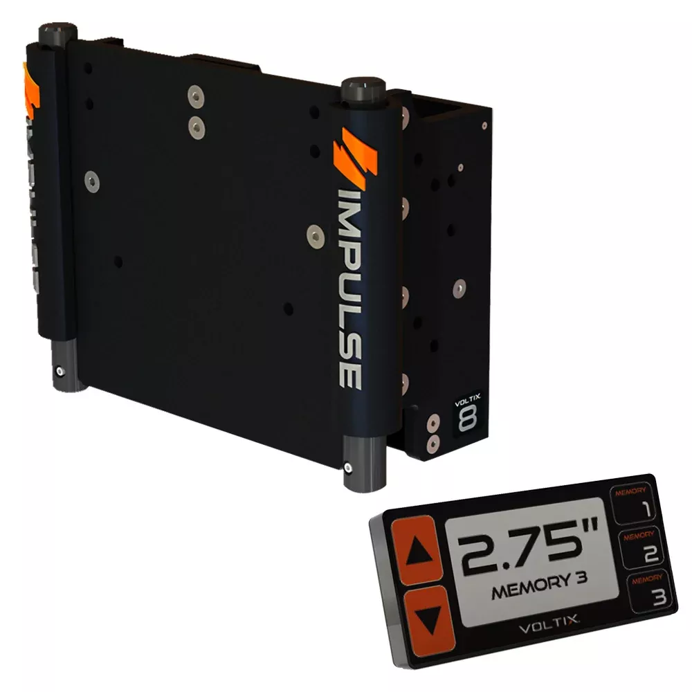 IMPULSE 8" Set Back Electric Jack Plate w/Smart Control - Black Anodized