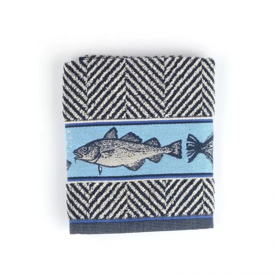 Kitchen Towel Fish Navy Blue 53 x 60 cm