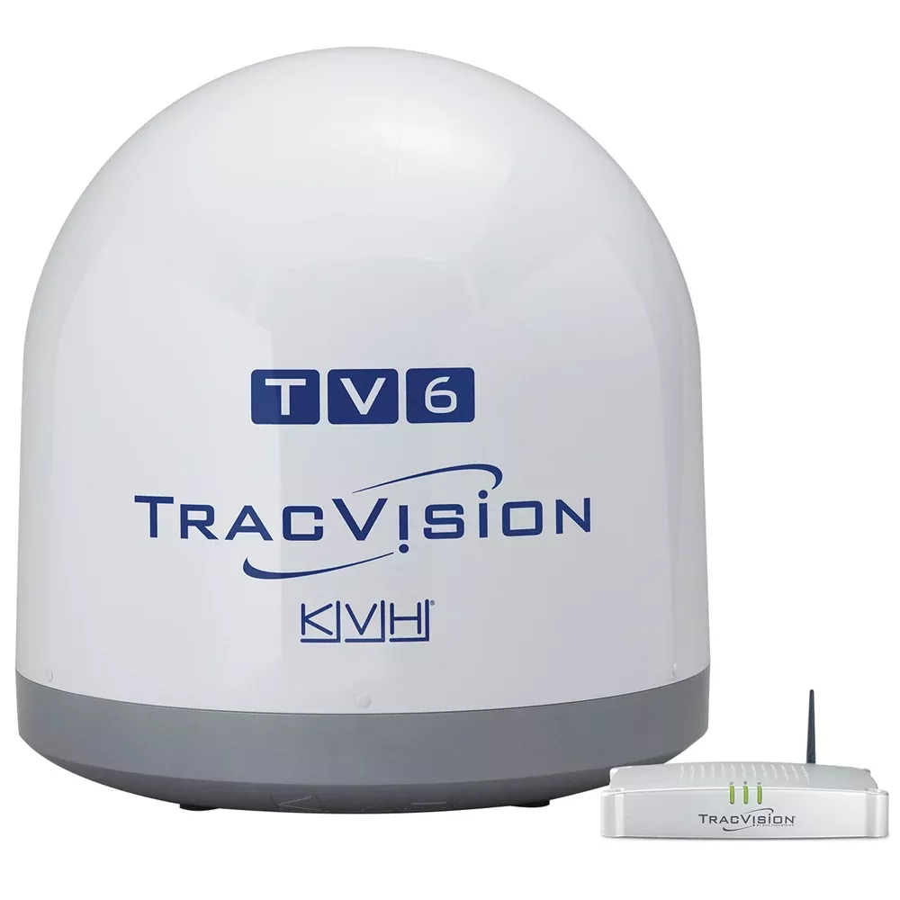 KVH TracVision TV6 w/IP-Enabled TV-HubLinear Universal Quad-Output LNB w/AutoskewGPS [01-0369-02]