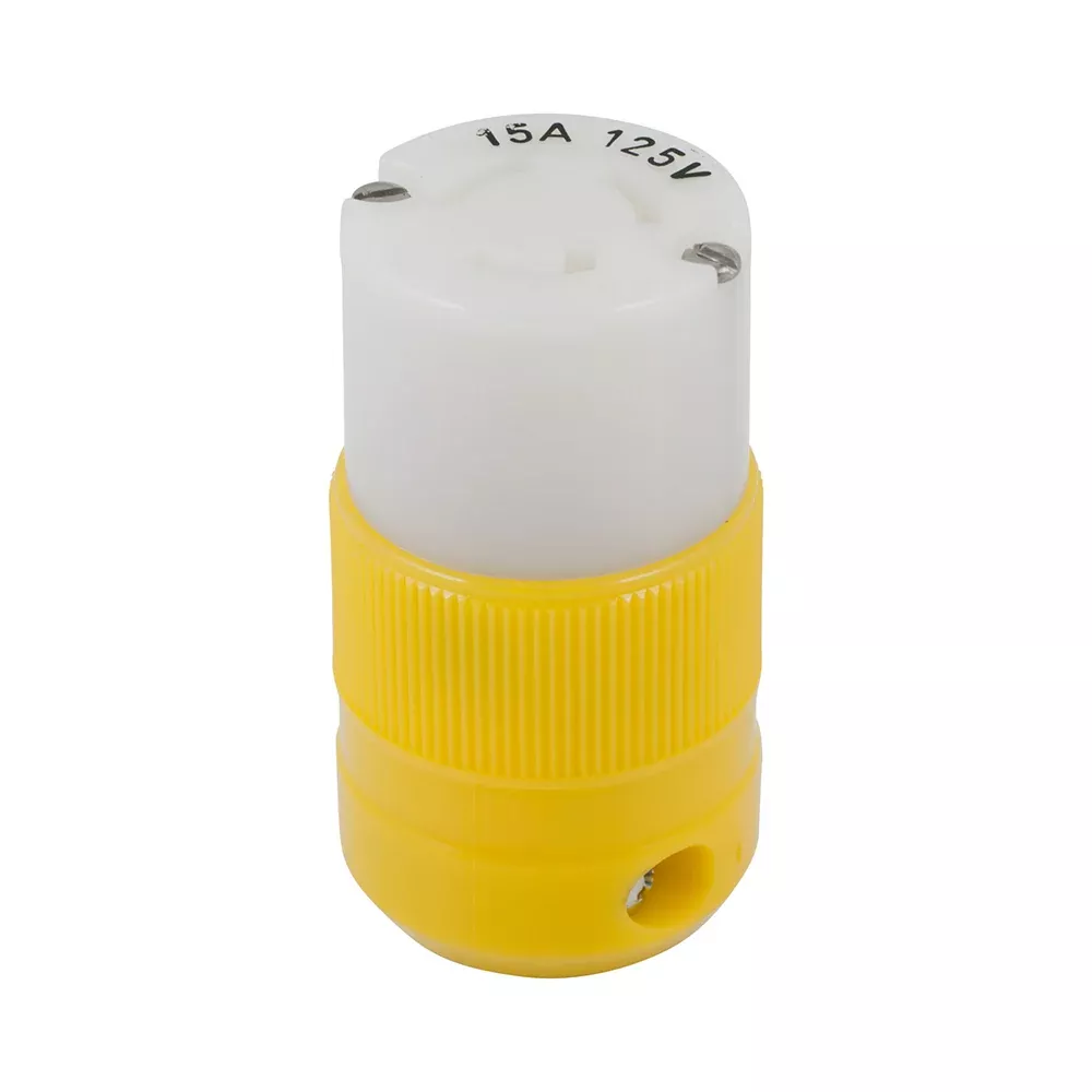Marinco Locking Connector - 15A, 125V - Yellow [4731CR]