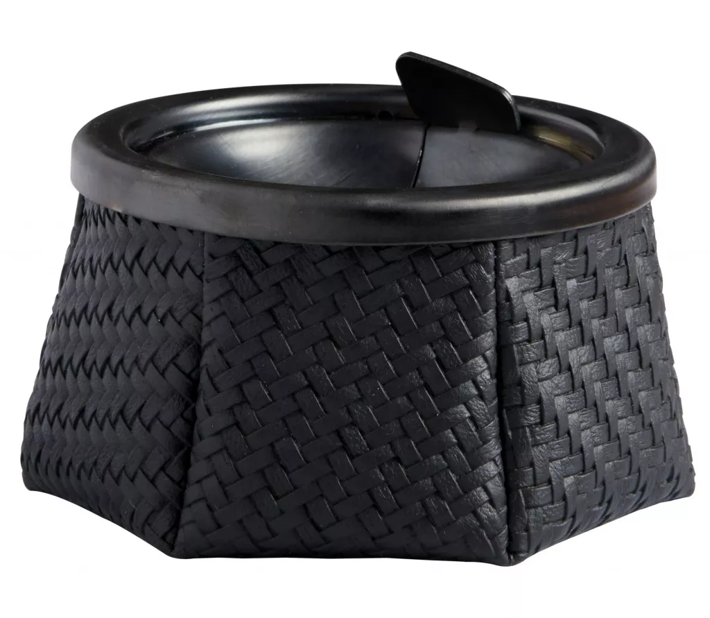 Marine Business Windproof Ashtray Rattan Black