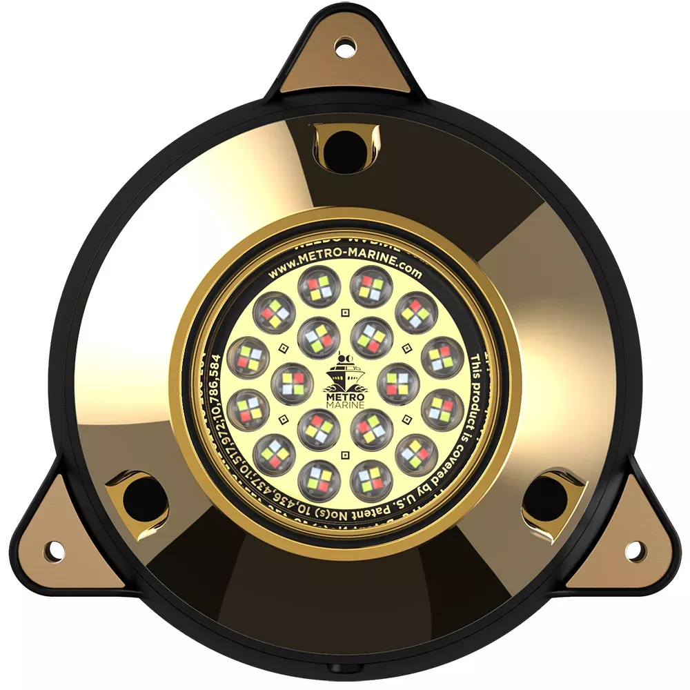 Metro Marine High-Output Surface Mount Underwater Light w/Intelligent Full Spectrum LEDs - RGBW, 45 Beam