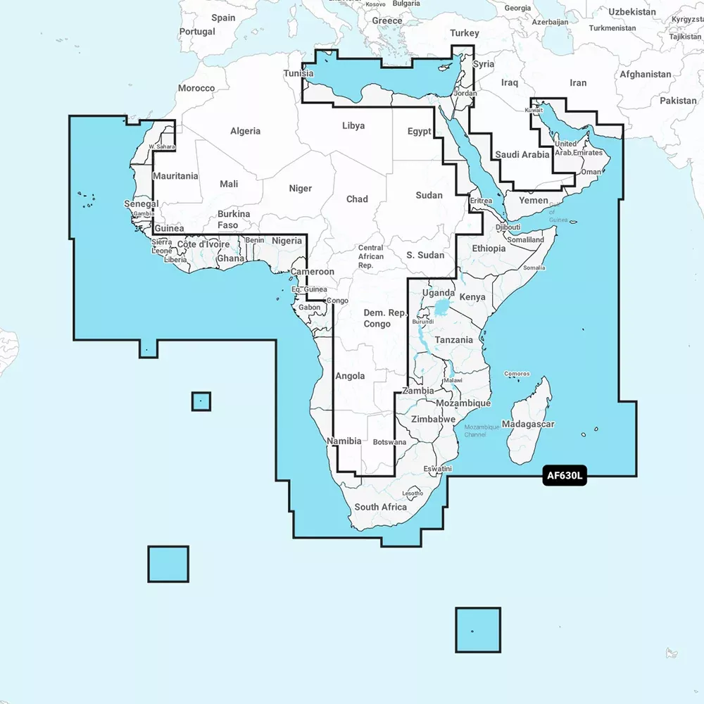 Navionics NAAF630L - AfricaMiddle East - Navionics+