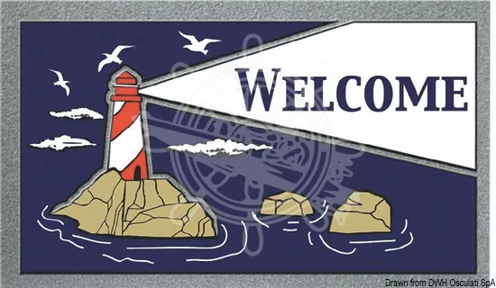 Osculati 23.909.02 - Antiskid Rectangular Doormat 40x68 cm Lighthouse