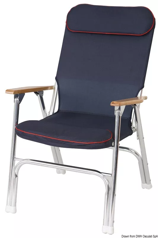 Osculati 48.352.91 - Super-Deck Folding Padded Chair, Navy Blue