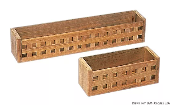 Osculati 71.513.00 - ARC Multipurpose Teak Container 500×100×100 mm