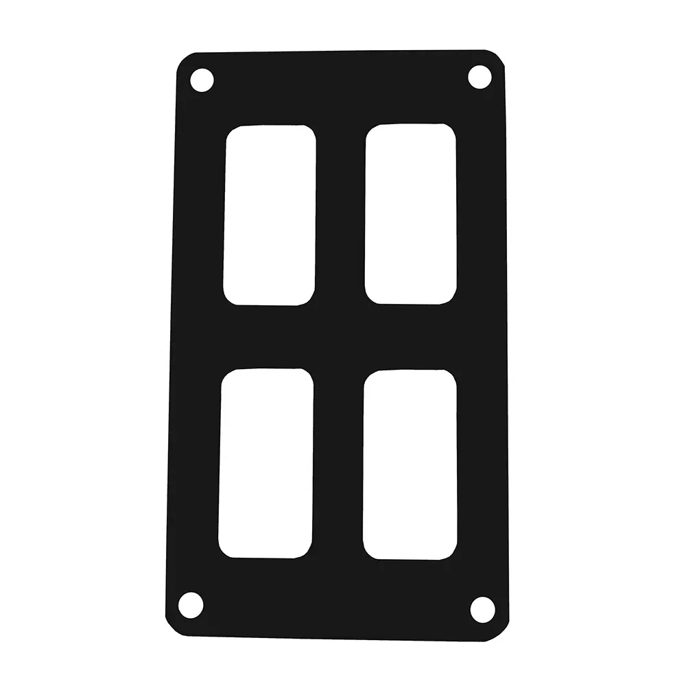 Pacer Switch Panel - 2 Switch2 Row - 3" x 4.75" - Black Powder Coated Aluminum