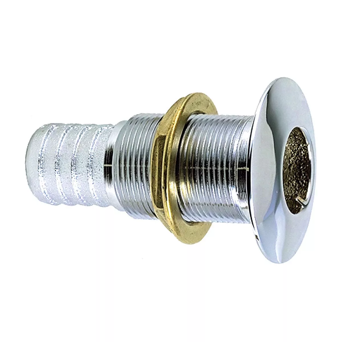 Perko 1-1/8″ Thru-Hull Fitting f/ Hose Chrome Plated Bronze Made in the USA