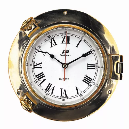 Plastimo 12763 - 6" Solid Brass Porthole Clock