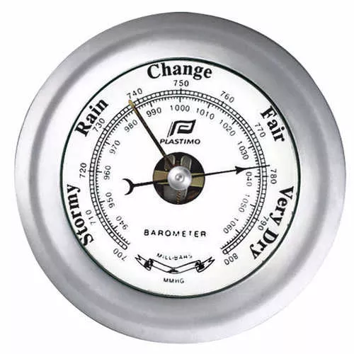 Plastimo 38207 - 4" Matt Chrome Barometer Refined Bezel
