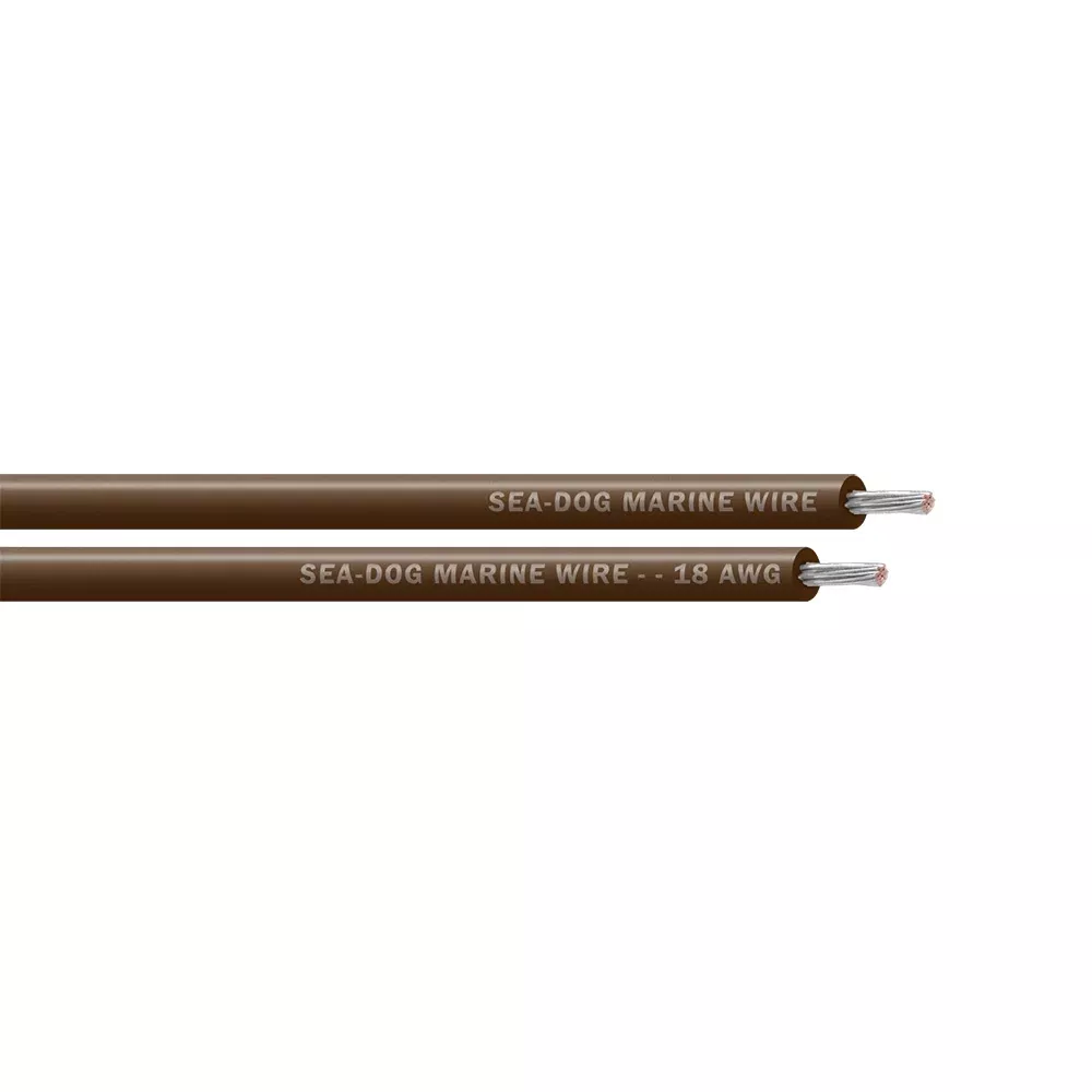 Sea-Dog 18 AWG Brown Primary Wire - 25'