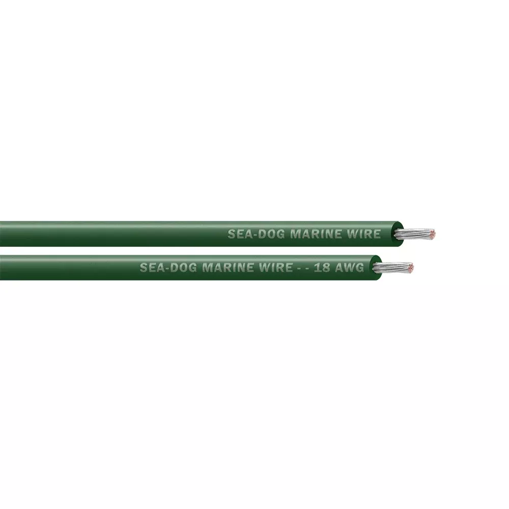 Sea-Dog 18 AWG Green Primary Wire - 25'