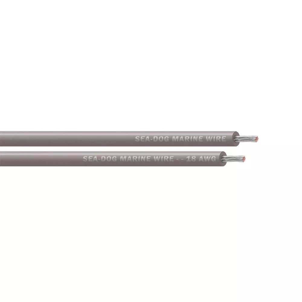 Sea-Dog 18 AWG Grey Primary Wire - 100'