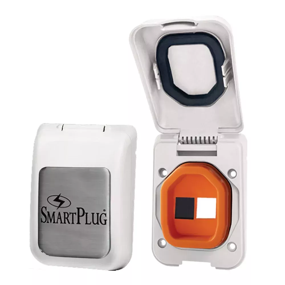 SmartPlug Data Port Case/Inlet Only - White Cover w/One Blank PlugOne Open Port