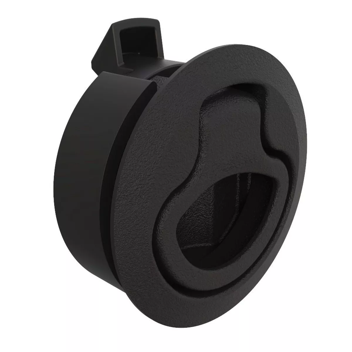 Southco Push-to-Close Latch, Medium Size, No Restriction, 7 - 12mm Grip, Plastic, Natural - Black