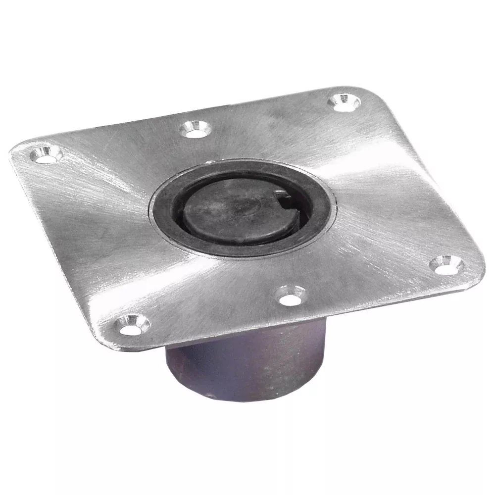 Springfield 2-3/8" Plug-In Stainless Steel Square Base - 7"x7"