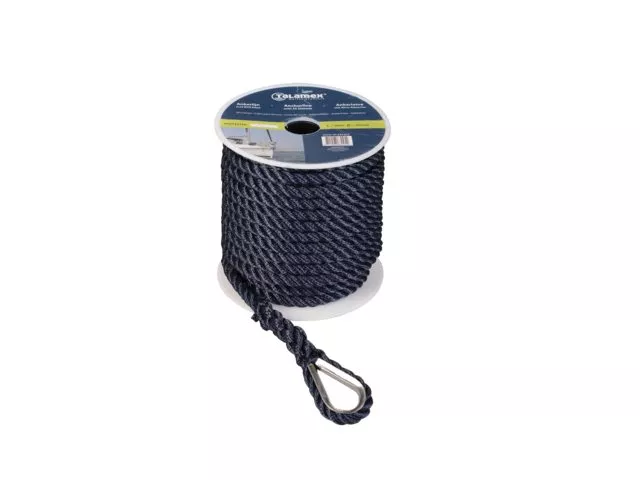 Talamex Polyester 3-Strand Anchor Line with Stainless Steel Thimble