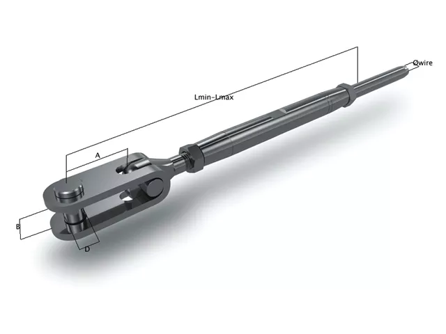 Talamex Rigging Screw Toggle – Terminal, Metric Thread, Closed Body (SS AISI 316)