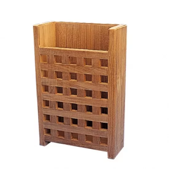 Teak Card Rack 19.5 x 30 x 9 cm