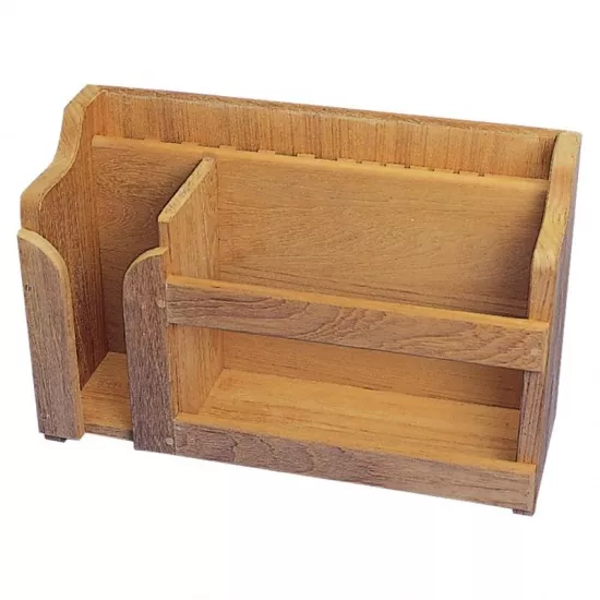 Teak Cutlery, Plate & Cup Rack 40x14x25 cm