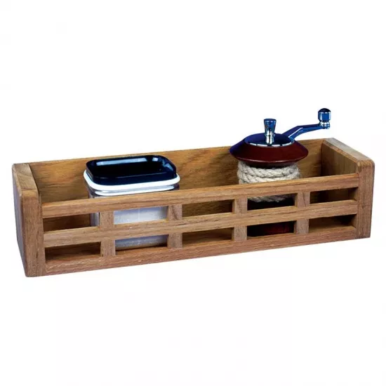 Teak Storage Holdall Rack 30 x 8.5 x 7 cm