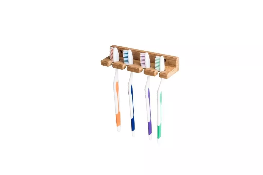 Teak Toothbrush Holder 14.5x4.5x2.5 cm