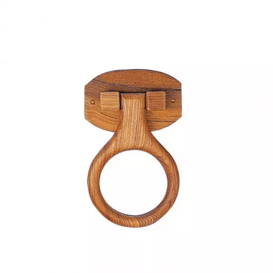Teak Towel Ring Wall Mount Holder Ø17 cm