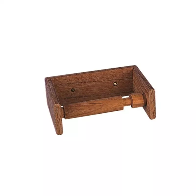 Teak Wall Mount Toilet Roll Holder