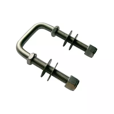 Tough Guy Galvanized Square U-Bolts - 1/2” Thread - 3” Long - 4-1/8” Inside Width