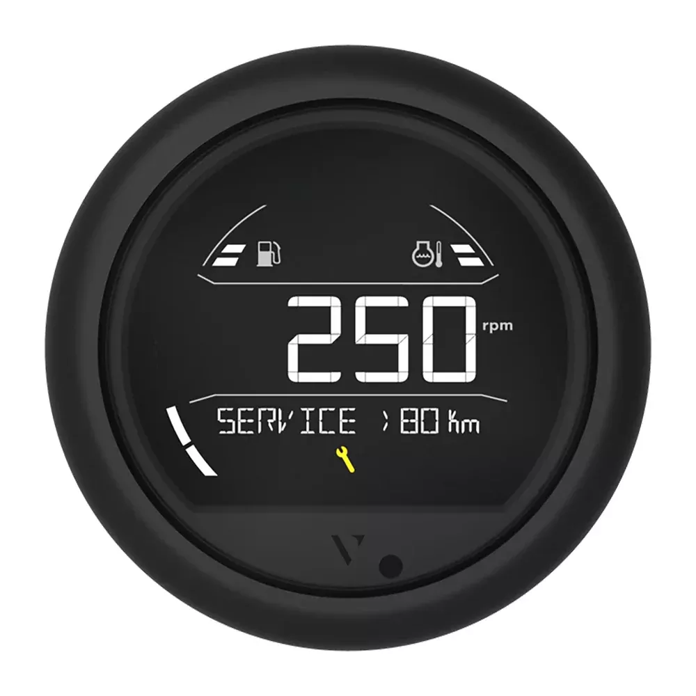 Veratron VL Digital 85 w/Round Black Bezel